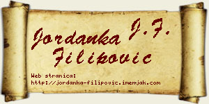 Jordanka Filipović vizit kartica